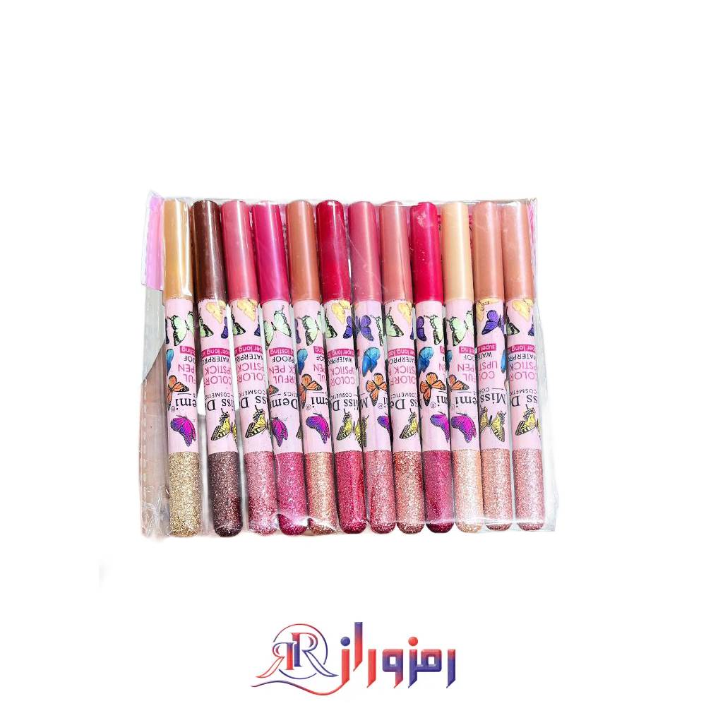 رژلب مدادی اکلیلی میس دمی پک 12 عددی ، خرید و قیمت رژلب مدادی اکلیلی میس دمی پک 12 عددی